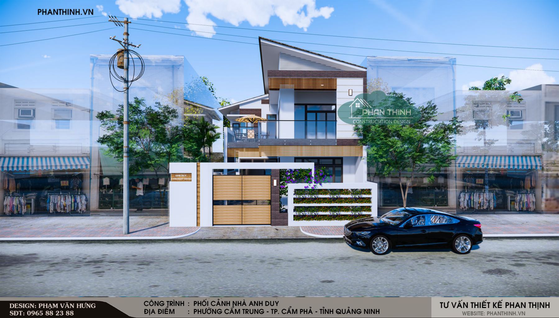 thiết kế nhà biệt thự 3 tầng Quảng Ninh