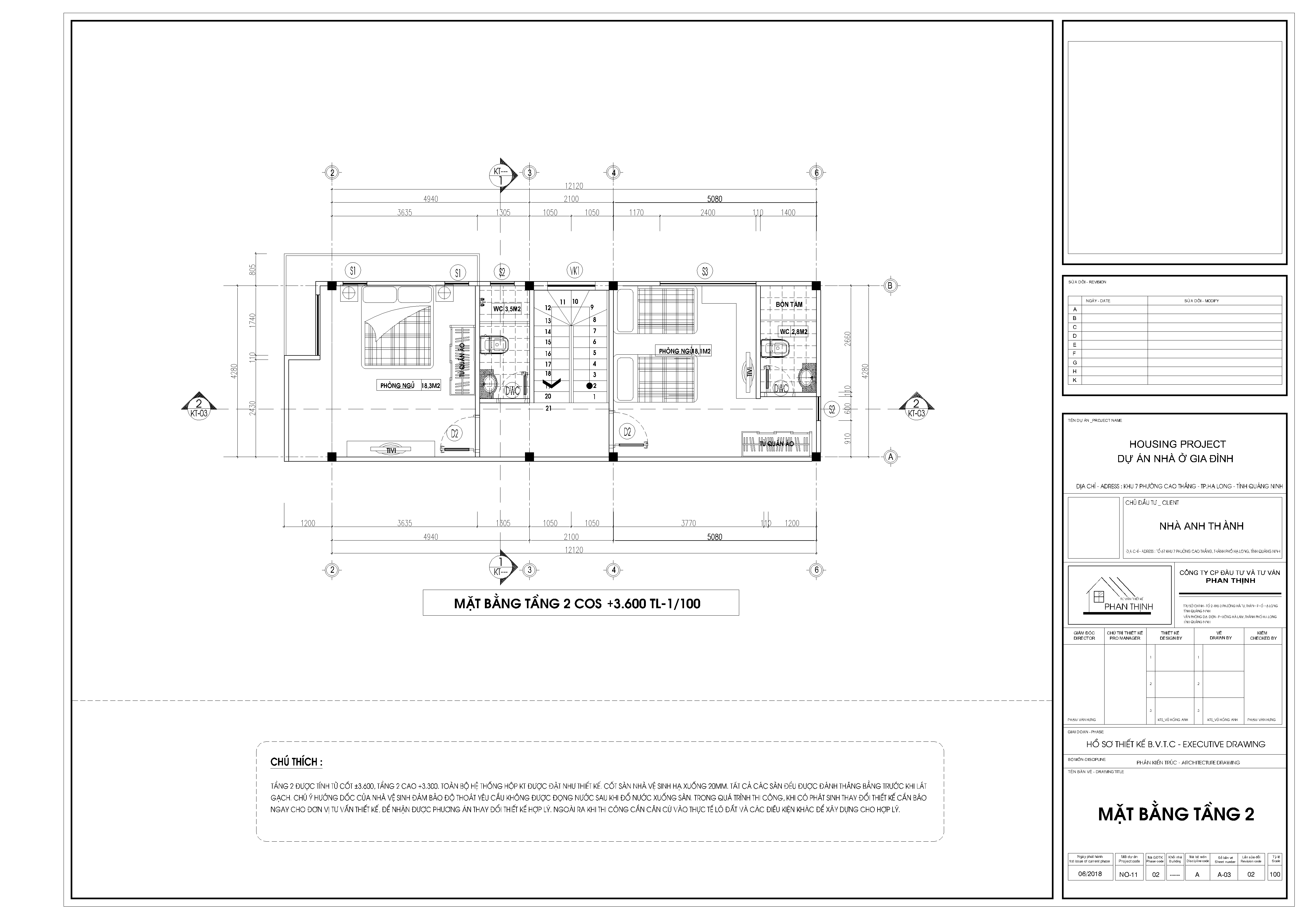 Thiết kế nhà ống 3 tầng tại Quảng Ninh