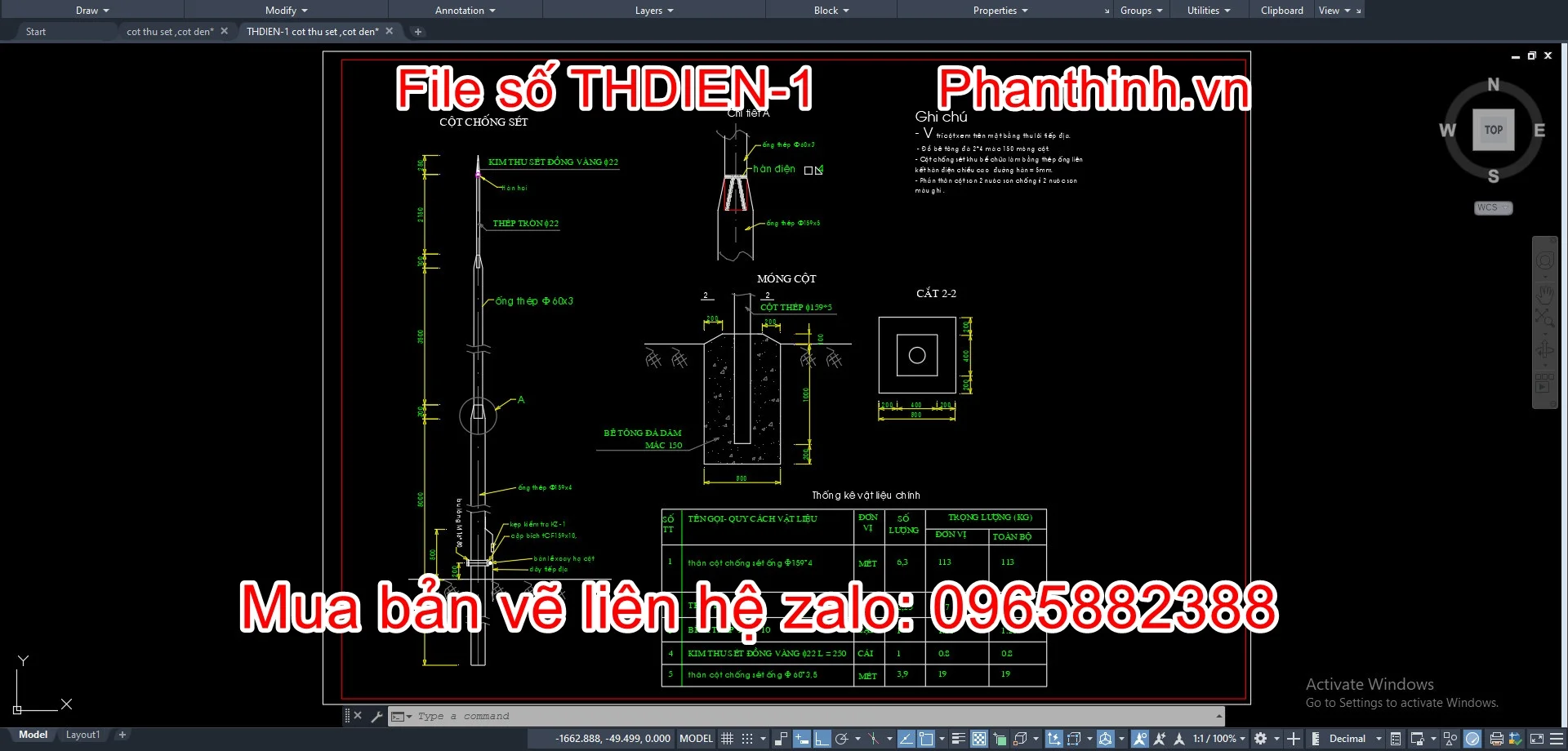 File cad kim thu sét.