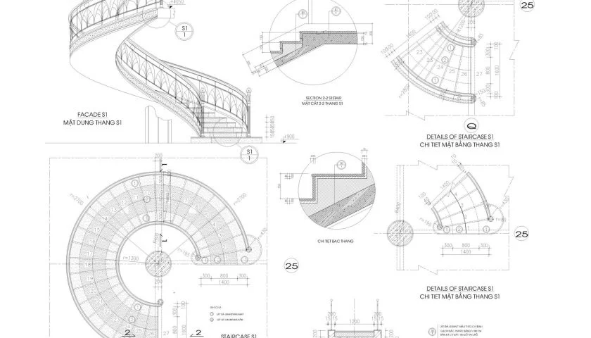 Kích thước cầu thang tiêu chuẩn mới nhất hiện nay 2024