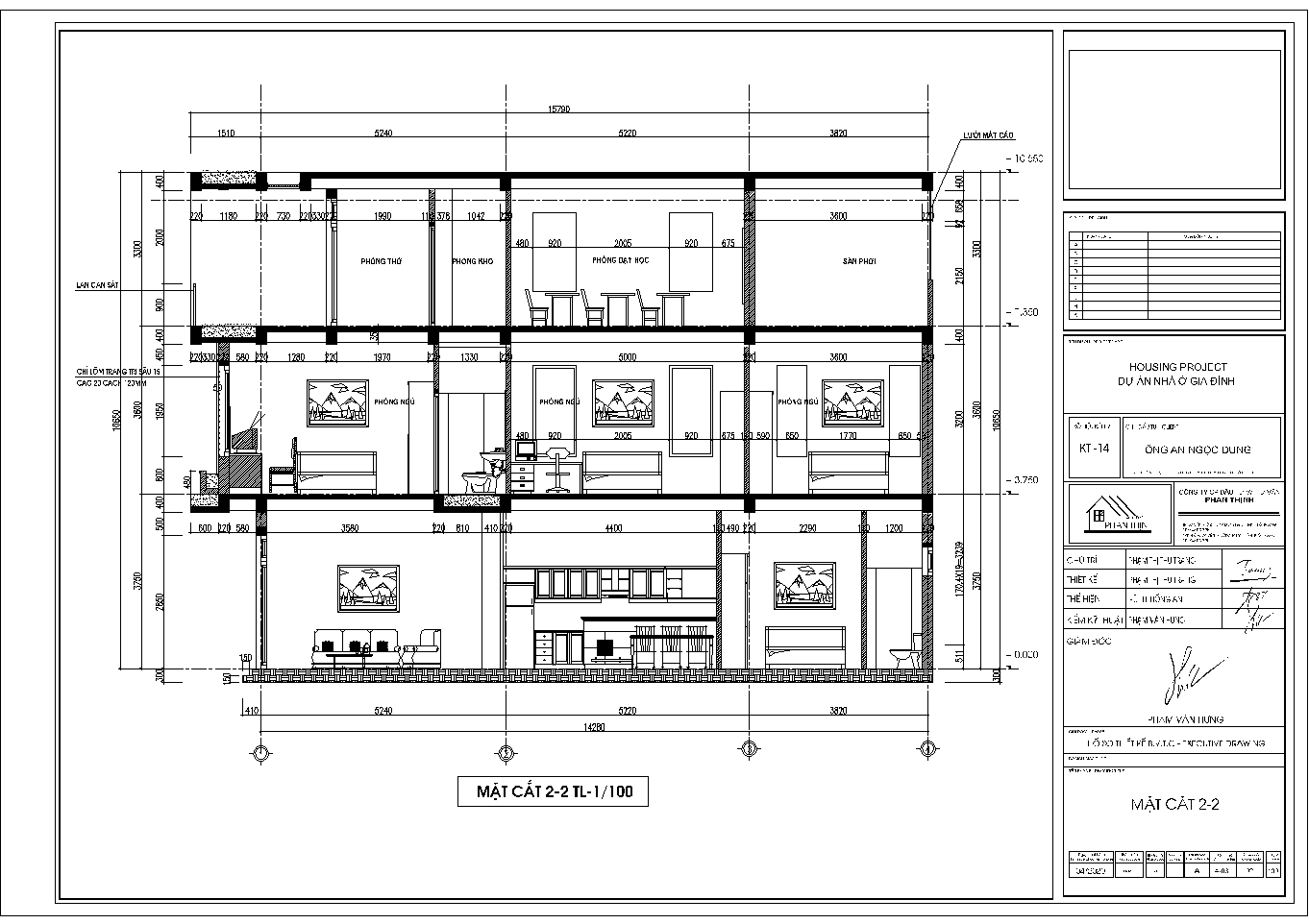 Mặt cắt 2-2