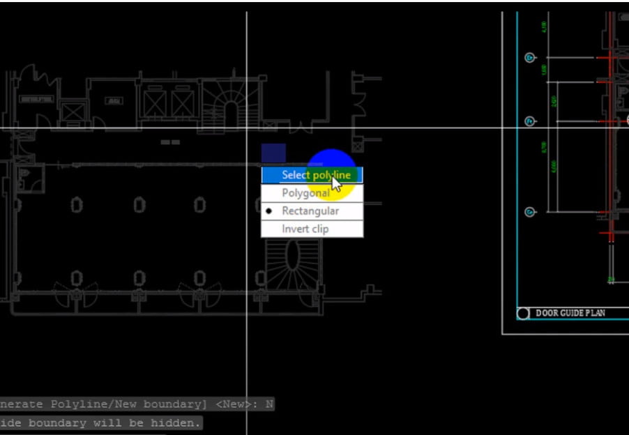 Block sau khi sử dụng lệnh Clip để ẩn đi một phần