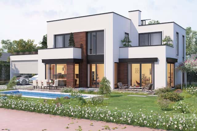 Ngôi nhà 2 tầng phong cách hiện đại Ngôi nhà 2 tầng phong cách hiện đại