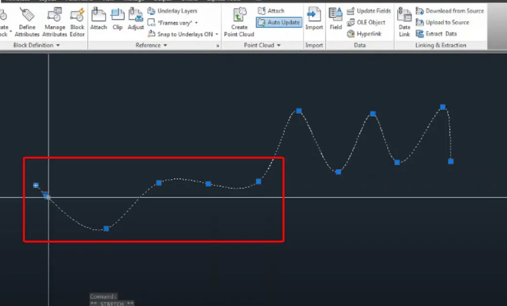 Đường cong SPLINE sau khi chỉnh sửa Đường cong SPLINE sau khi chỉnh sửa