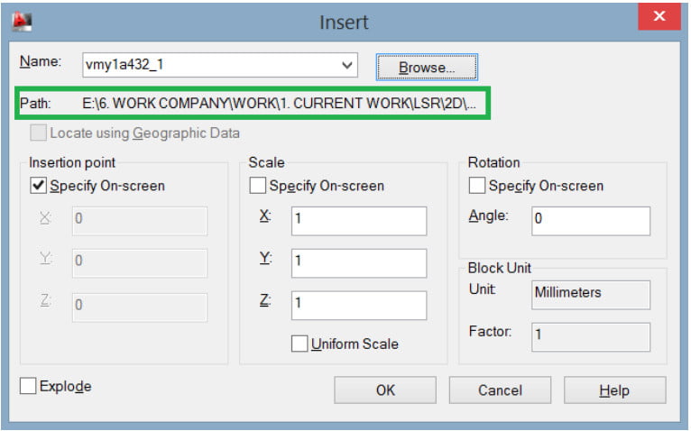 Insert Block trong cad