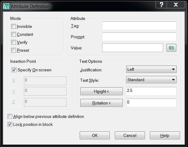 autocad lisp change attribute block with command