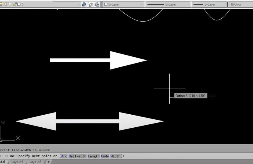 Vẽ mũi tên trong cad, cách chỉnh lệnh vẽ mũi tên trong autocad nhanh