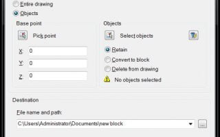 Lệnh Wblock trong cad và chèn thư viện Block vào bản vẽ tạo bởi Wblock