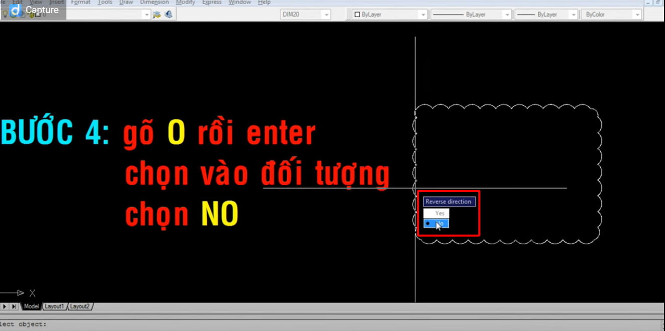 Tạo ghi chú đám mây cad