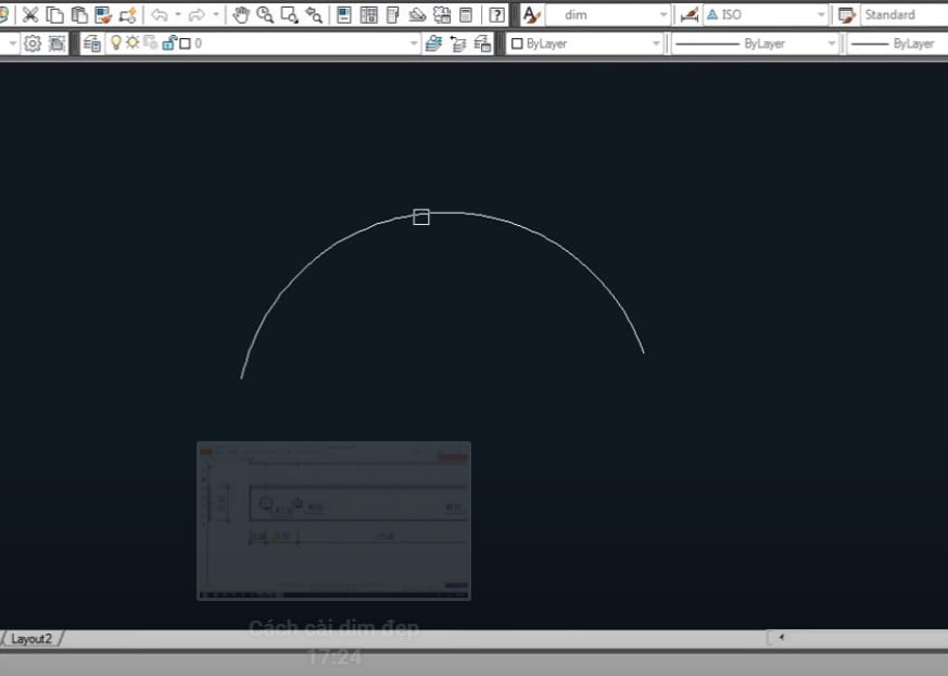 Đo cung tròn trong cad