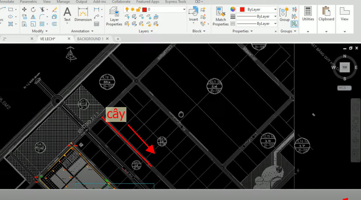 Lệnh Ucs lệnh xoay bản vẽ trong cad