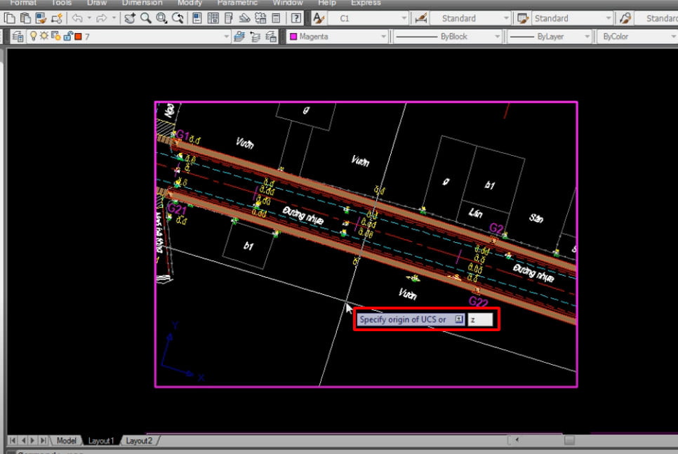 Xoay bản vẽ trong layout 