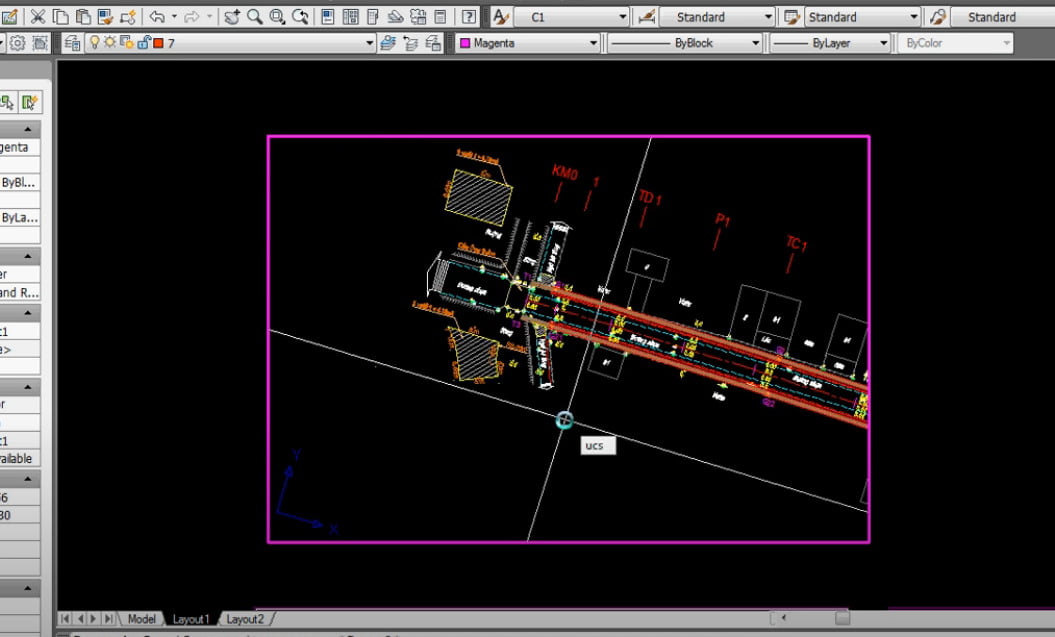 Xoay trục tọa độ trong layout