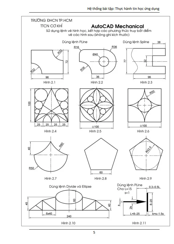 Bài tập cad