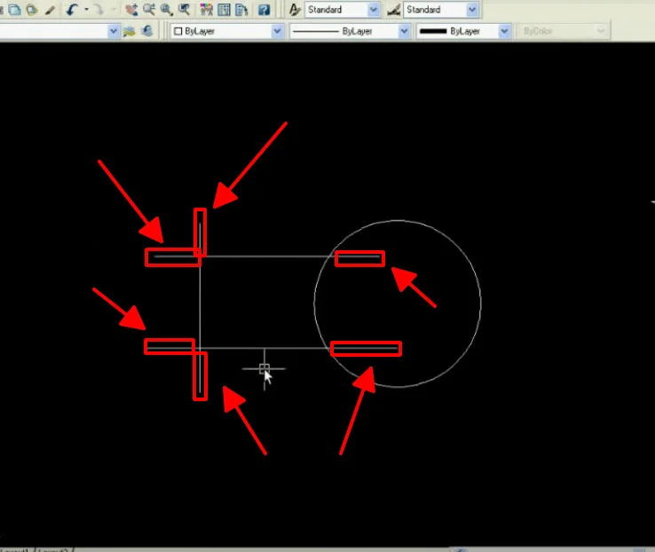 Các đối tượng cần cắt trong cad Các đối tượng cần cắt trong cad