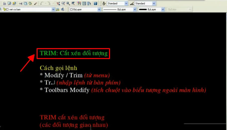 Lệnh cắt đoạn thẳng trong autocad Lệnh cắt đoạn thẳng trong autocad
