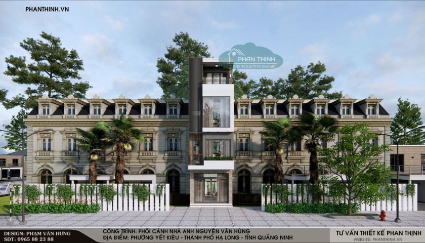 Phối cảnh nhà 4 tầng anh nguyễn văn hùng