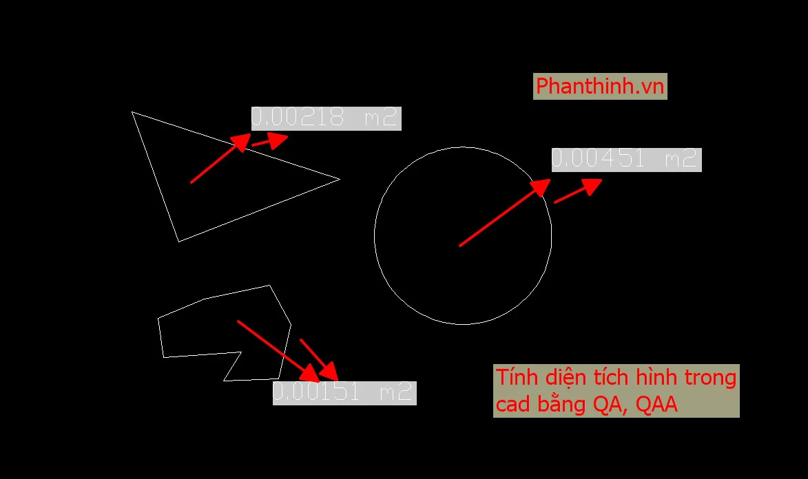 Tính diện tích hình trong cad bằng QA - QAA Tính diện tích hình trong cad bằng QA - QAA