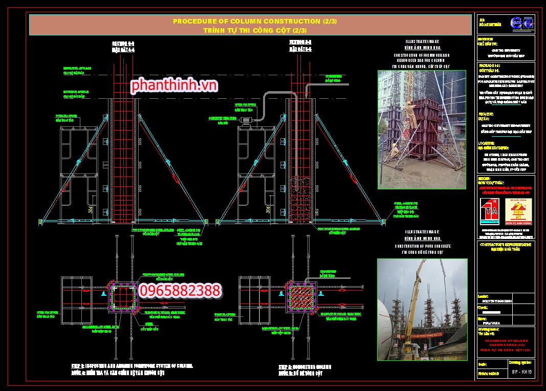 Biện pháp thi công cột.