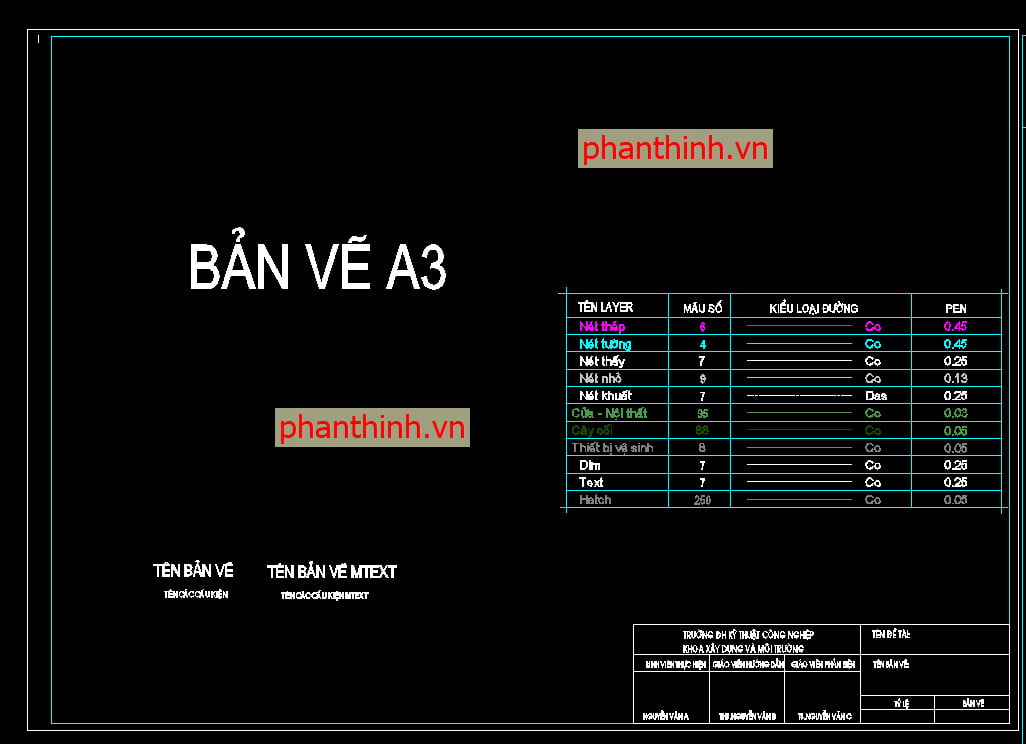 Khung tên bản vẽ cad vô cùng tiện dụng và thuận tiện cho việc thiết kế và xử lý bản vẽ. Hãy cùng khám phá những mẫu khung tên bản vẽ cad được thiết kế độc đáo và ấn tượng, đem lại cho bạn nhiều trải nghiệm tuyệt vời.