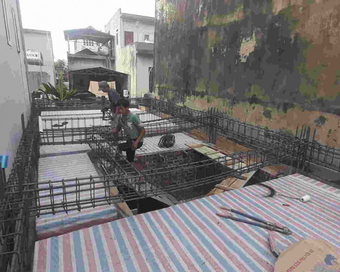 Quá trình làm thép mái ngôi nhà tại Yết Kiêu Hạ Long