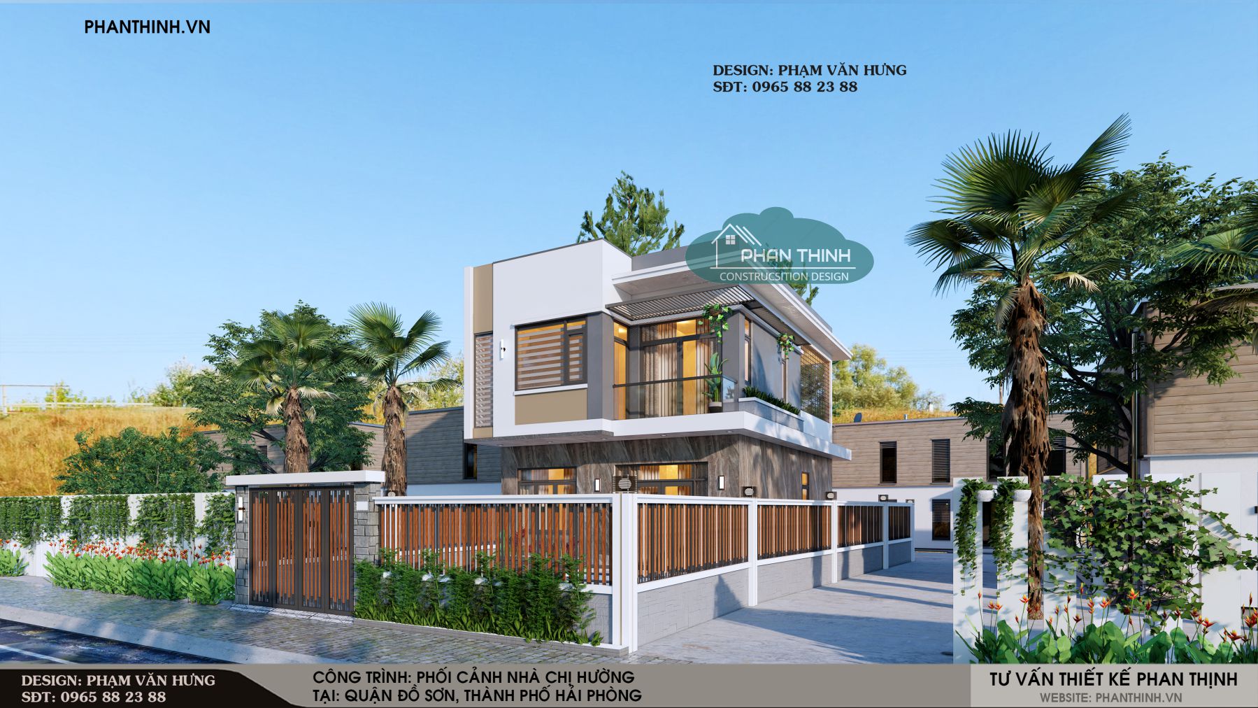 Phối cảnh nhà phố đẹp 2 tầng tại Đồ Sơn Hải Phòng Phối cảnh nhà phố đẹp 2 tầng tại Đồ Sơn Hải Phòng