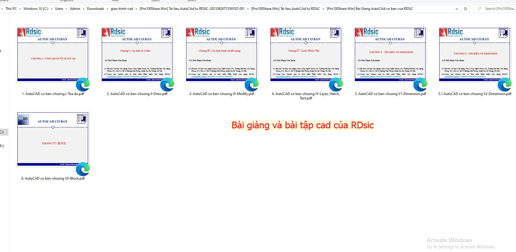 Bài giảng bài tập cad rdsic Bài giảng bài tập cad rdsic