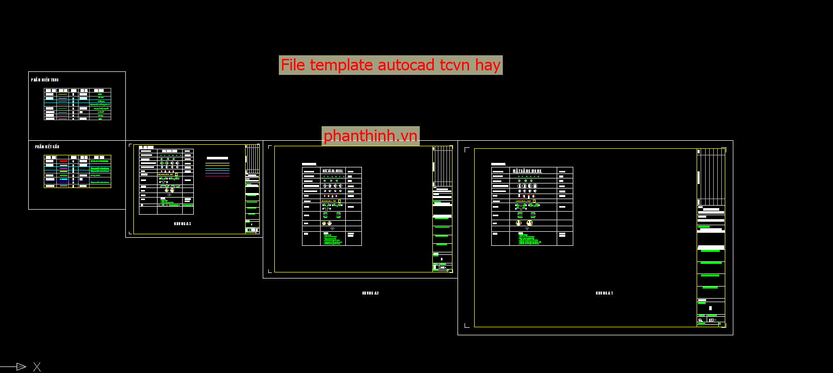 File Template Autocad Theo Tcvn, File Cad Mẫu Với Bộ Layer Chuẩn Trong Cad
