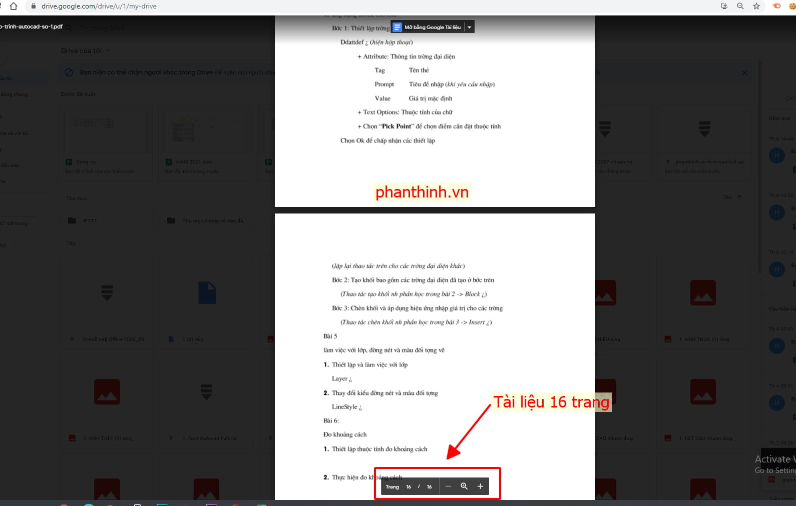 Tài liệu autocad số 1 gồm 16 trang pdf Tài liệu autocad số 1 gồm 16 trang pdf