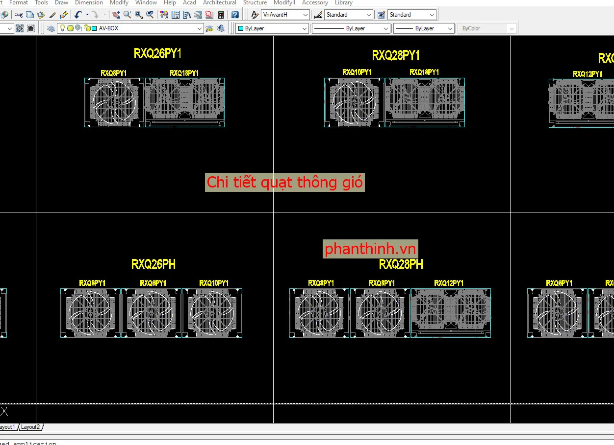 Bản vẽ cad quạt thông gió Bản vẽ cad quạt thông gió