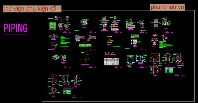 #1 Thư viện cad phụ kiện ống nước gồm nhiều bản vẽ full