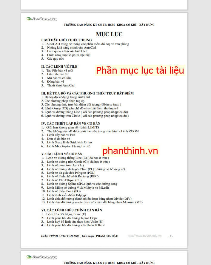 Tài liệu hướng dẫn autocad số 3 Tài liệu hướng dẫn autocad số 3