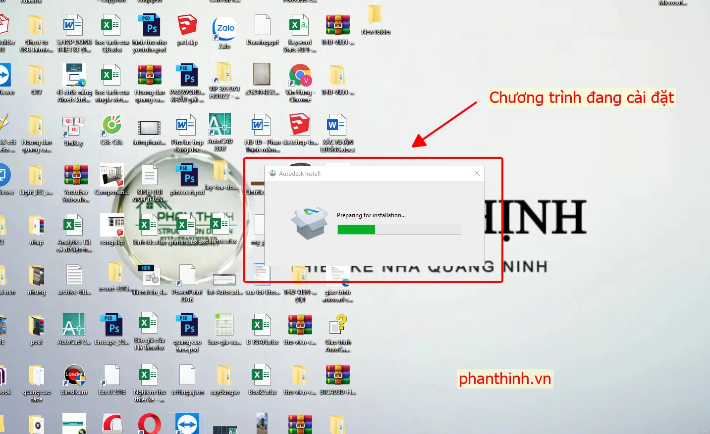 Chương trình DWG TRUEVIEW đang cài đặt Chương trình DWG TRUEVIEW đang cài đặt
