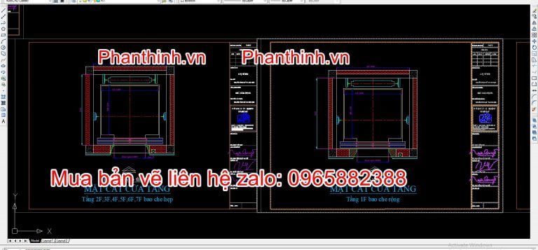 30+ Bản vẽ cad thang máy, thiết kế thang máy thông số đầy đủ