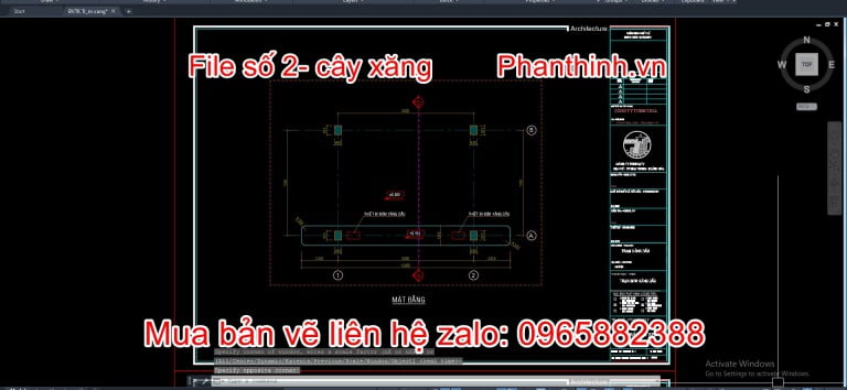 4+ Hồ sơ thiết kế bản vẽ cây xăng cad, gồm bản vẽ, dự toán
