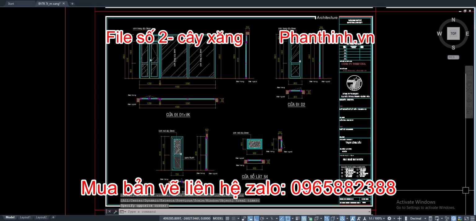 4+ Hồ sơ thiết kế bản vẽ cây xăng cad, gồm bản vẽ, dự toán