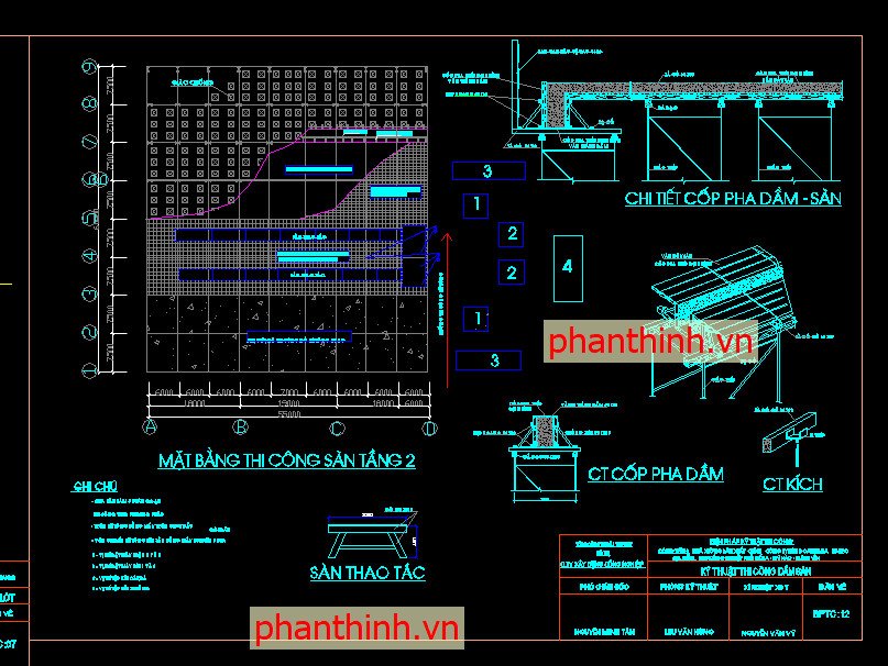 Biện pháp thi công dầm sàn tầng mái