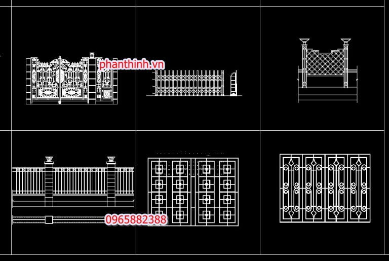 68+ Thư viện bản vẽ cổng hàng rào cad, cổng sắt, tường rào đẹp