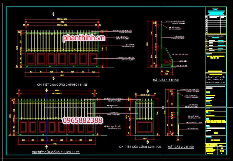 68+ Thư viện bản vẽ cổng hàng rào cad, cổng sắt, tường rào đẹp