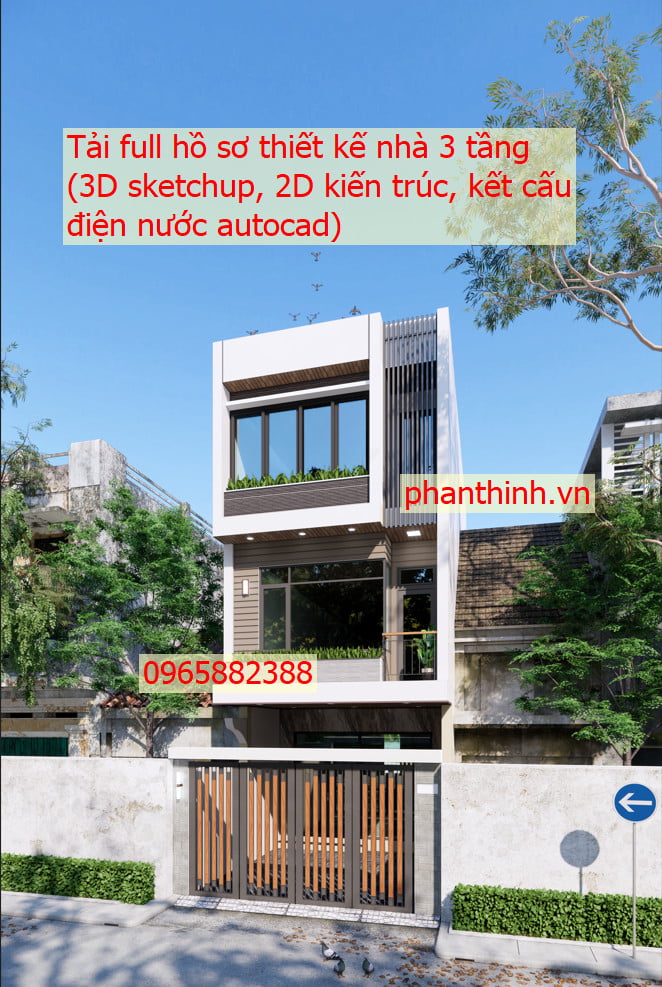 Mẫu nhà 3 tầng đẹp phong cách hiện đại tại Hạ Long Quảng Ninh.