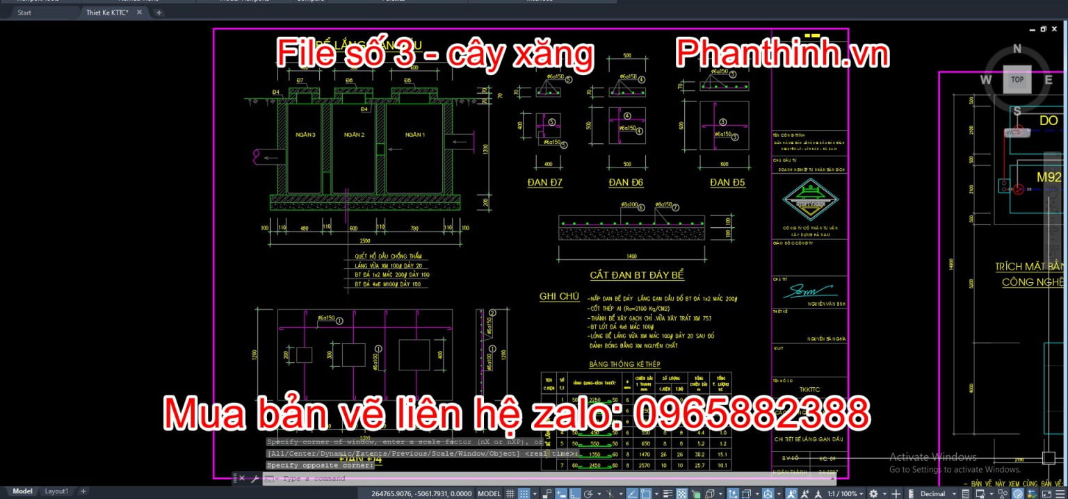 4+ Hồ sơ thiết kế bản vẽ cây xăng cad, gồm bản vẽ, dự toán