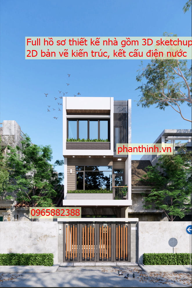 Thiết kế nhà 3 tầng đẹp tại Hạ Long Quảng Ninh.