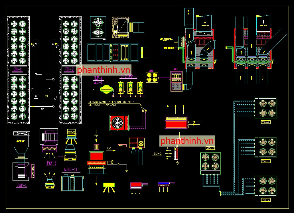 Cad điều hòa máy lạnh đẹp