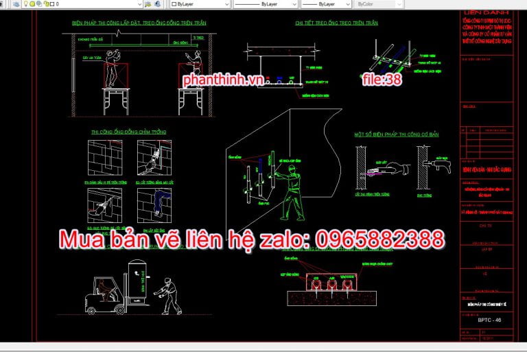 Tải bản vẽ biện pháp thi công công trình bệnh viện sản nhi autocad.