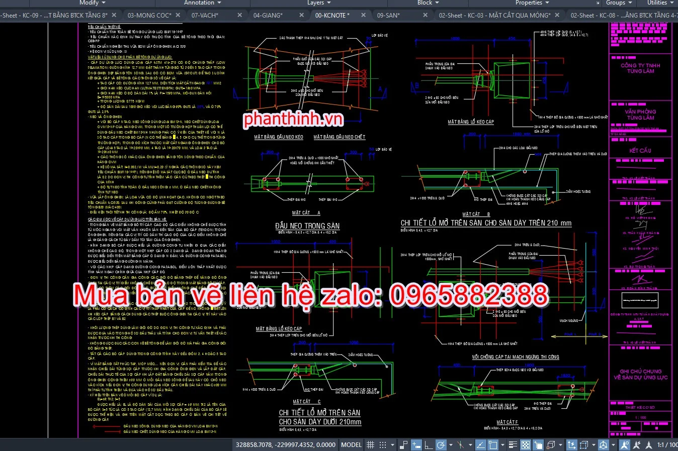 Chỉ dẫn kỹ thuật phục vụ thi công.