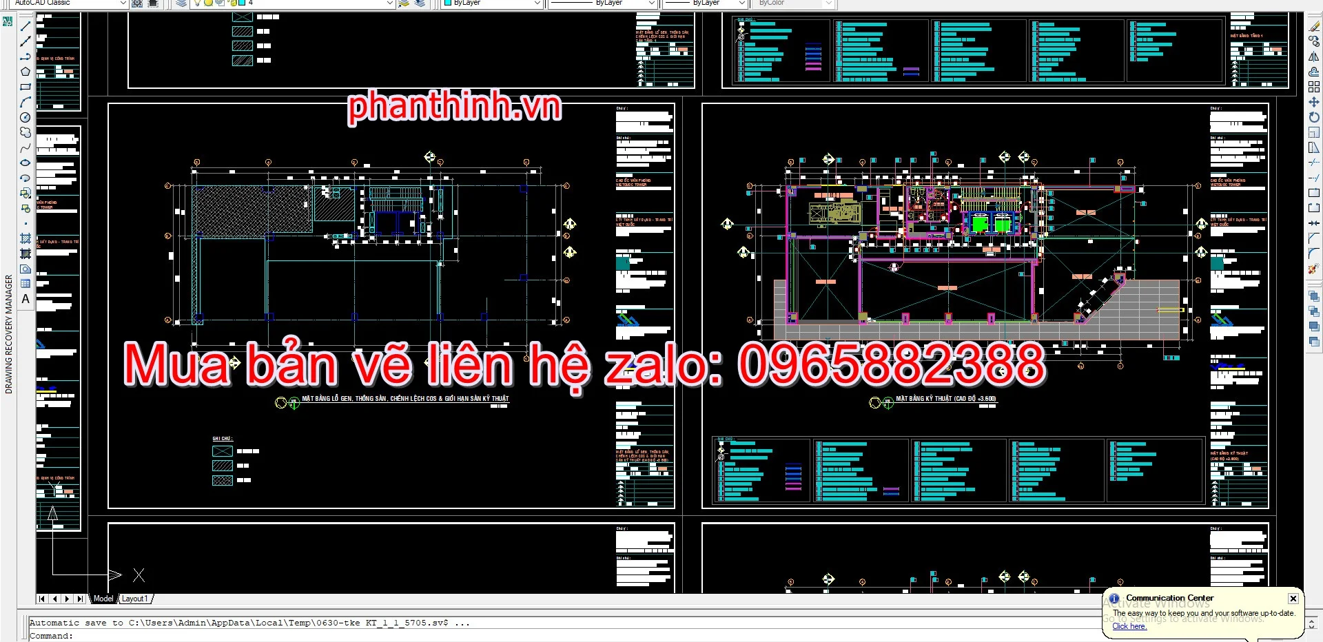 Mặt bằng thiết kế mặt bằng các tầng văn phòng cho thuê.