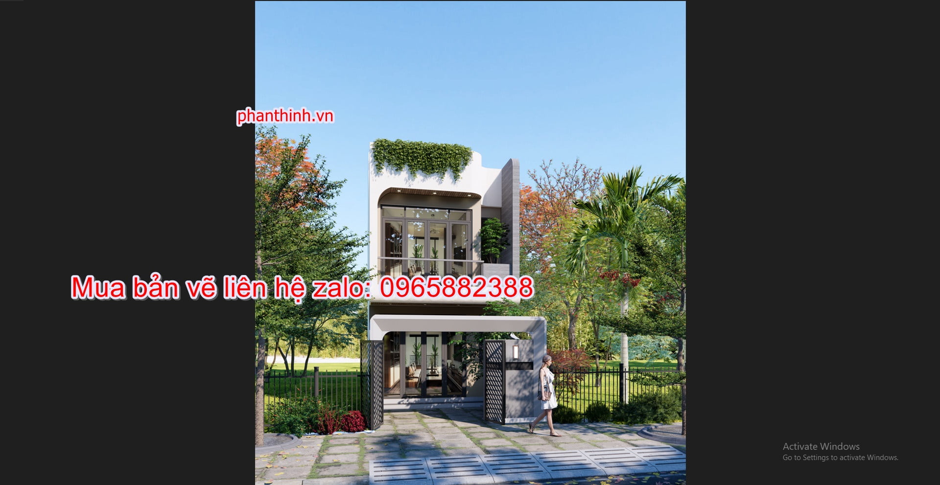 Tải bản vẽ thiết kế nhà ống 2 tầng.