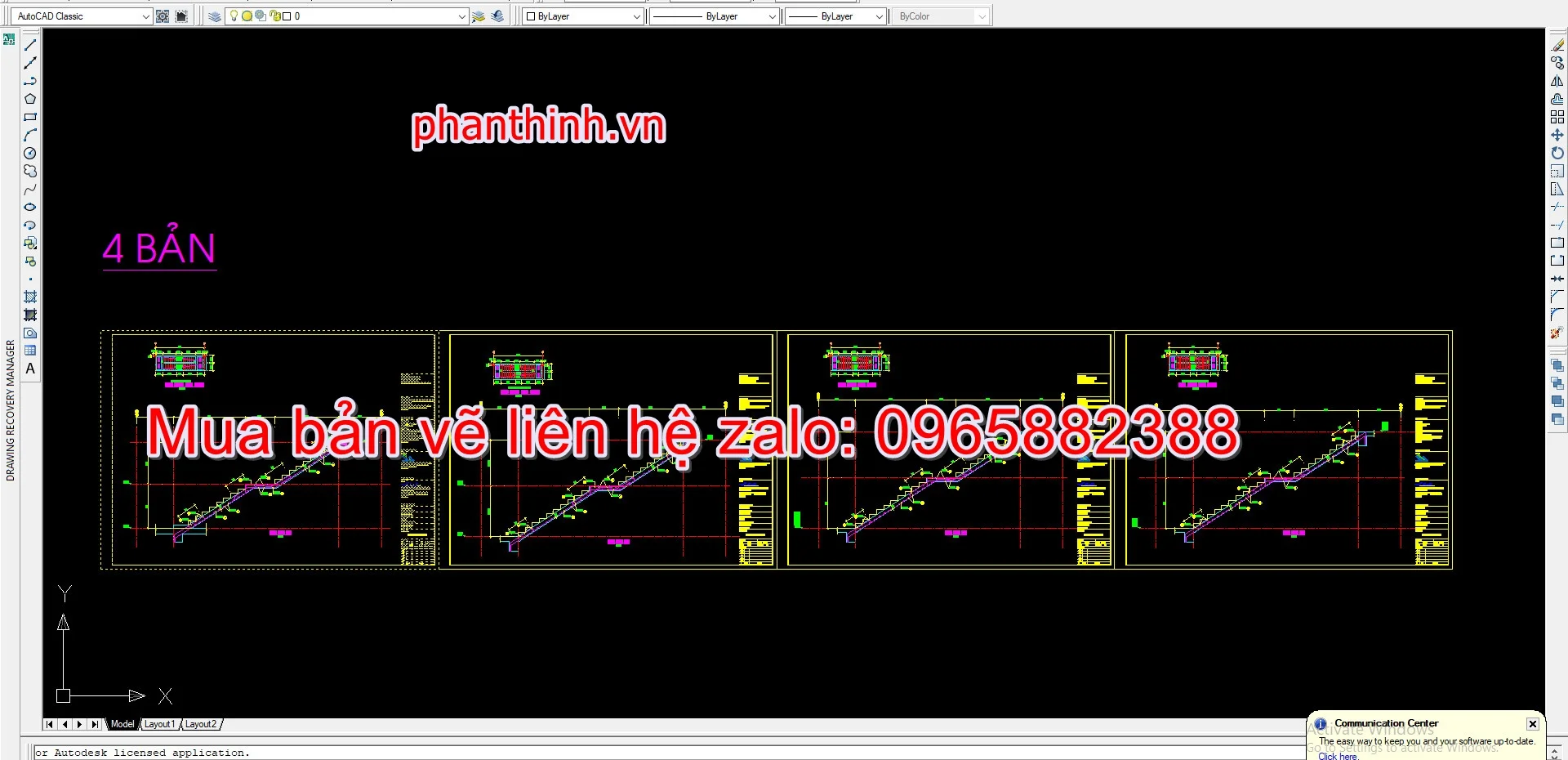 Thiết kế bản vẽ cầu thang văn phòng cho thuê đẹp.
