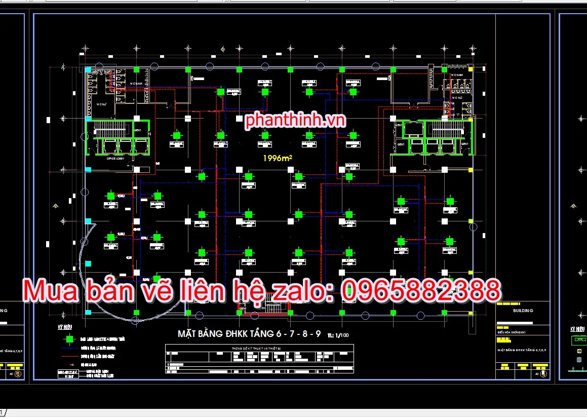 Thiết kế chi tiết hệ thống điều hòa HVAC chung cư.