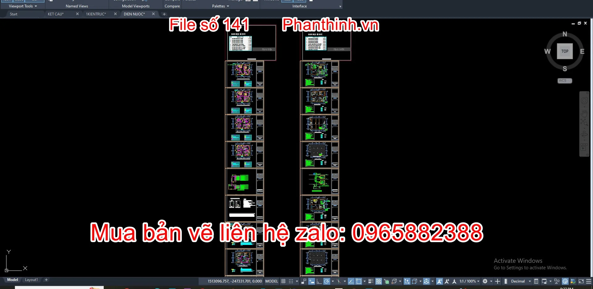 Tổng hợp bản vẽ phần điện nước.